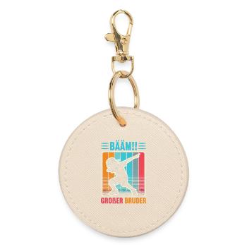 Bääm Grand Frère Dab Enfants Drôles Frères et Sœurs - Porte-clés rond - huître - Devant