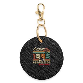 awesome since 1945 - Porte-clés rond - noir - Devant