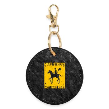 Anti Hobby Horsing - Runder Schlüsselanhänger - Schwarz - Vorne