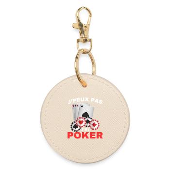 Je Peux Pas J'ai Poker Cadeau - Porte-clés rond - huître - Devant