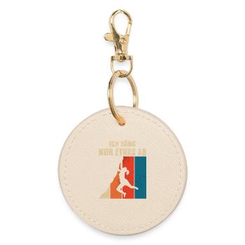 Bouldern Geschenke Klettern Kletterer Boulderer - Runder Schlüsselanhänger - Auster - Vorne