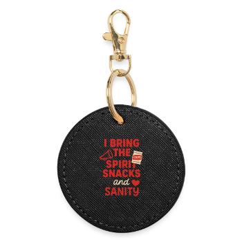 Cadeau du club de pom-pom girls - Porte-clés rond - noir - Devant
