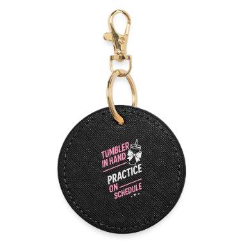 Cadeau du club de pom-pom girls - Porte-clés rond - noir - Devant