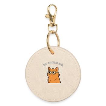 Ce que les chats pensent vraiment : Maths drôles - Porte-clés rond - huître - Devant
