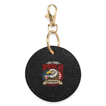 250 Years American Independence July 4th 2026 Prid - Round Keyring - black - Front