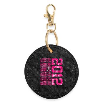LIMITED EDITION 2012 14 YEARS PINK 14TH BIRTHDAY - Round Keyring - black - Front
