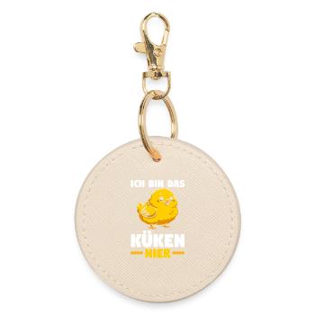 Éleveur de poulets Éleveur de ferme poussins - Porte-clés rond - huître - Devant