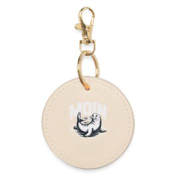 Seal seal Baltic Sea North Sea Moin - Round Keyring - oyster - Front