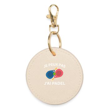 Je peux pas j'ai Padel - Porte-clés rond - huître - Devant
