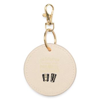 L’alcool mesure, slogan drôle de fête - Porte-clés rond - huître - Devant