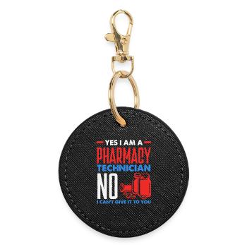 Pharmacien Technicien Pharmaceutique - Porte-clés rond - noir - Devant
