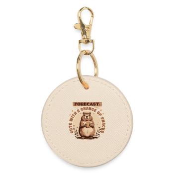 Marmotte du Jour sans fin - Porte-clés rond - huître - Devant