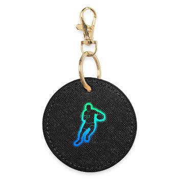 Rugby Players Kids Boys Men Rugby - Round Keyring - black - Front