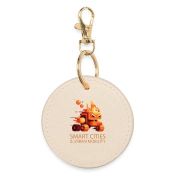 Smart Cities Urban Mobility - Round Keyring - oyster - Front