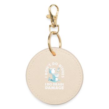 Toilet Clogging Master Funny - Round Keyring - oyster - Front