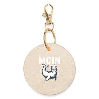 Seal seal Baltic Sea North Sea Moin - Round Keyring - oyster - Front