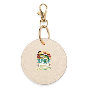 Joyeux Fishmas, carpe de Noël drôle pour - Porte-clés rond - huître - Devant