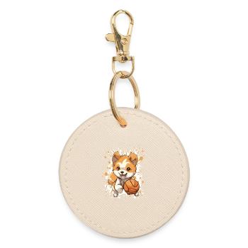 Petit Chasseur de Balles Corgi - Porte-clés rond - huître - Devant