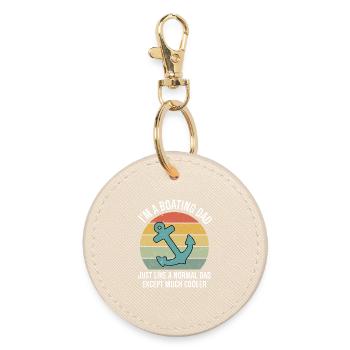 Men's Funny Boating Dad Quote For Father's Day - Runder Schlüsselanhänger - Auster - Vorne
