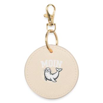 Seal seal Baltic Sea North Sea Moin - Round Keyring - oyster - Front