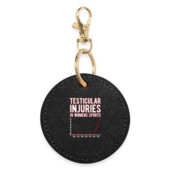 Blessures testiculaires dans le sport féminin Inportables - Porte-clés rond - noir - Devant