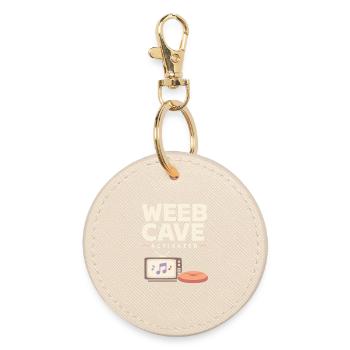 Anime-hausmensch Cuddly Weeb - Round Keyring - oyster - Front