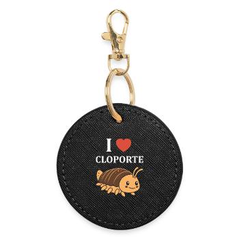 Woodlouse - Round Keyring - black - Front