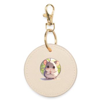 Rat Rat - Round Keyring - oyster - Front