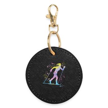 Ski de fond Ski de fond - Porte-clés rond - noir - Devant