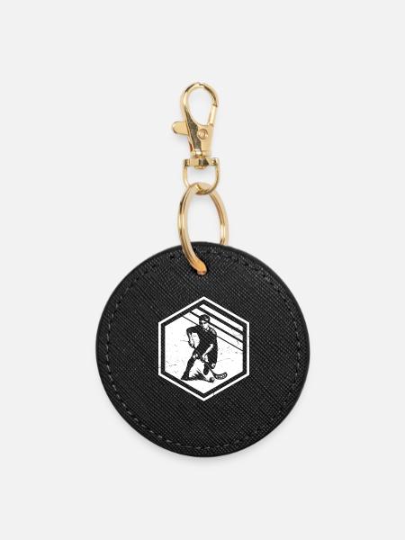Floorball Stil für jeden Anlass - Runder Schlüsselanhänger - Schwarz