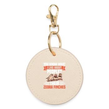 Outils pour les pinsonnets zébrés Oiseaux vivants Enclos Nourriture Zèbre - Porte-clés rond - huître - Devant