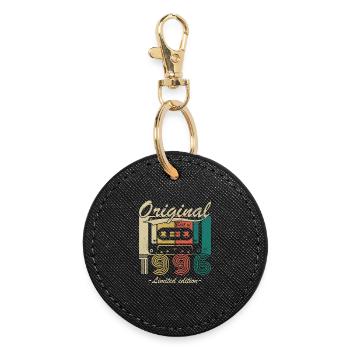 1996 Vintage Rétro Cadeau D'anniversaire - Porte-clés rond - noir - Devant