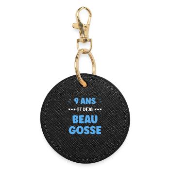 9 Ans Déjà Beau Gosse - Porte-clés rond - noir - Devant