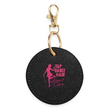 Claquettes, claquettes, claquettes, stepper - Porte-clés rond - noir - Devant