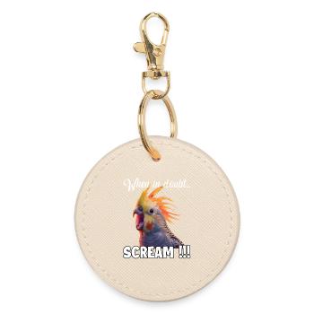 Tenue drôle pour les fans de perroquets et de calopsittes - Porte-clés rond - huître - Devant