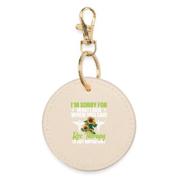  Recreational Therapy Therapeutic RC Recreational - Round Keyring - oyster - Front