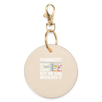 Pharma Humor Medicate It - Round Keyring - oyster - Front