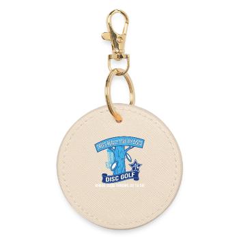 Trees Really Love My Discs Disc Golf Throws - Round Keyring - oyster - Front