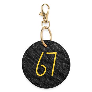 67 - Porte-clés rond - noir - Devant