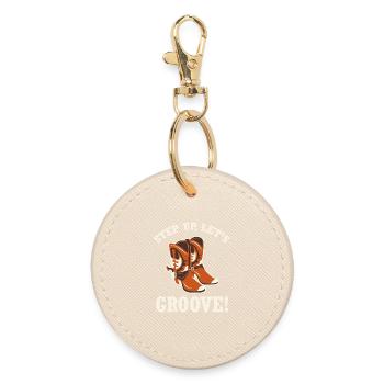 Step Up Boots Groove - Round Keyring - oyster - Front