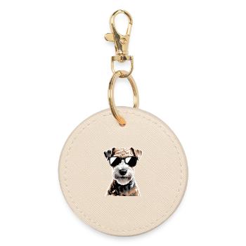 Lakeland Terrier - Porte-clés rond - huître - Devant