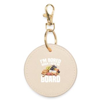  Charcuterie Lover Board with Cover Charcuterie - Round Keyring - oyster - Front