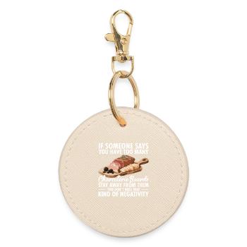 Charcuterie Lover Board Käseherstellung - Runder Schlüsselanhänger - Auster - Vorne