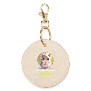 Rat Rat - Round Keyring - oyster - Front