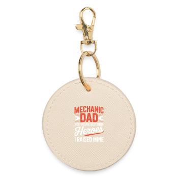 Mechanic Dad I Raised Mine Heroes Spruch - Runder Schlüsselanhänger - Auster - Vorne
