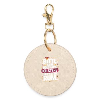 Carnival please no polonaise just standing around here - Round Keyring - oyster - Front