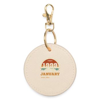 Januar 1999 Vintage-Retro-Geburtstagsgeschenk - Runder Schlüsselanhänger - Auster - Vorne