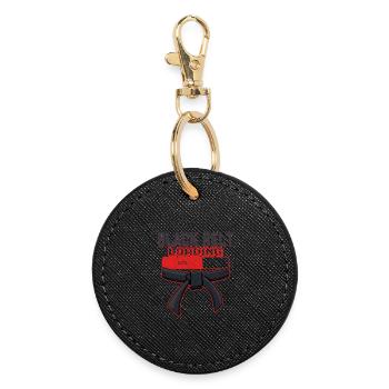 Judo Martial Arts - Round Keyring - black - Front