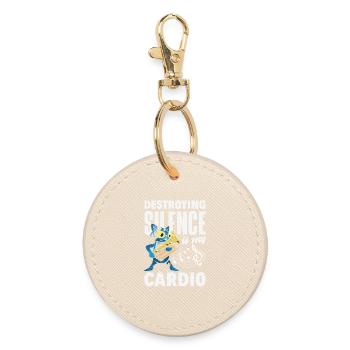 Vintage Euphonium Player - Round Keyring - oyster - Front
