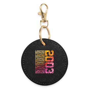 LIMITED EDITION 2003 23 YEARS 23RD BIRTHDAY - Round Keyring - black - Front